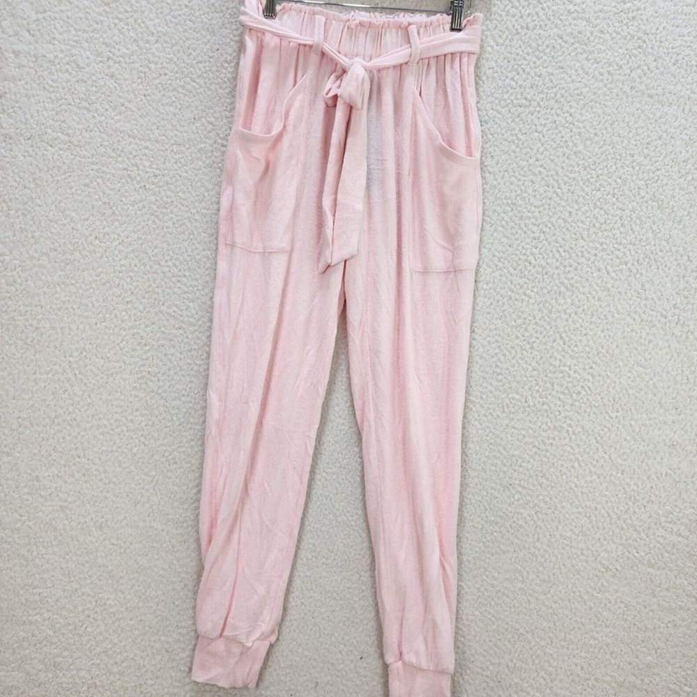 Gibsonlook Cozy Fleece Belted Joggers In Rosewater MEDIUM NWT